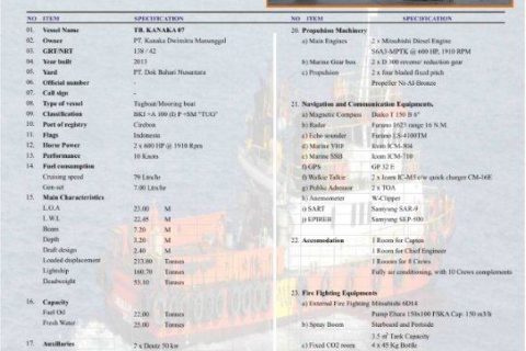 Ship Particluar TB. Kanaka 07